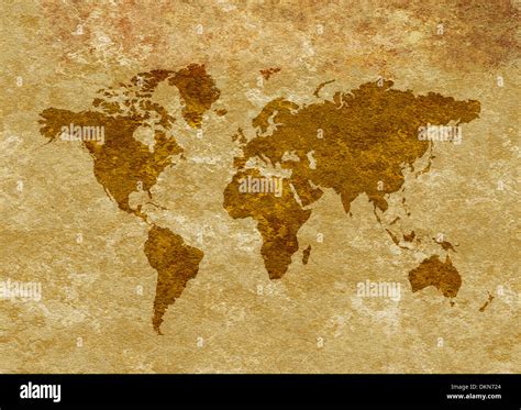 Grunge World Map Stock Photo Alamy