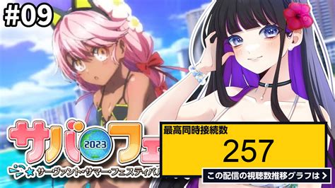 ライブ同時接続数グラフ『【 Fgo 】09 サバフェス2023♡ストーリーを読み上げながらみんなで仲良く♡ Fategrandorder