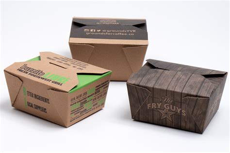 Custom Printed Food Takeout Boxes Logo Printed Boxes
