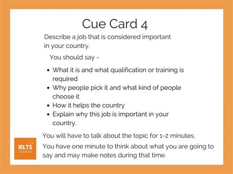 Ielts Cue Card A Job That Is Considered Important In Your Country