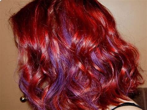 Red Hair Color Styles Red Hair With Highlights Red Purple Hair