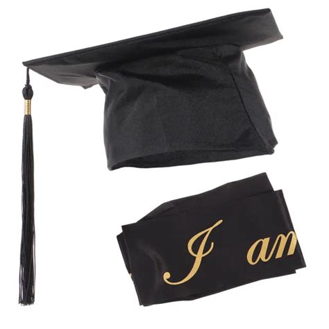Graduation Stole Graduation Shawl Black Graduation Hat Graduation Sash