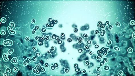 Microscopic Plate Of Bacteria Multiplying Themselves Stock Illustration