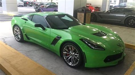 Pics C7 Corvette Z06 Is Repainted An Envious Green Corvette Sales