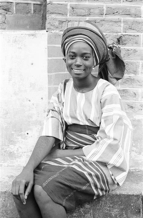 Yoruba Woman Wearing Headtie Of Her Own Creation Ife Nigeria1970