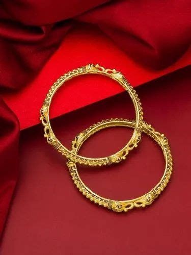 Brass Party Wear Ladies Round Gold Plated Artificial Bangles At Rs 140set In Surat