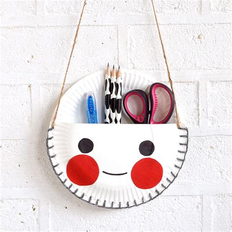 Mollymoocrafts Paper Plate Craft The Cutest Desk Tidy