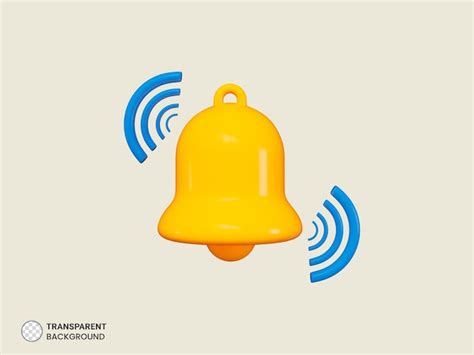 Premium Psd Notification Bell Icon Isolated 3d Render Illustration