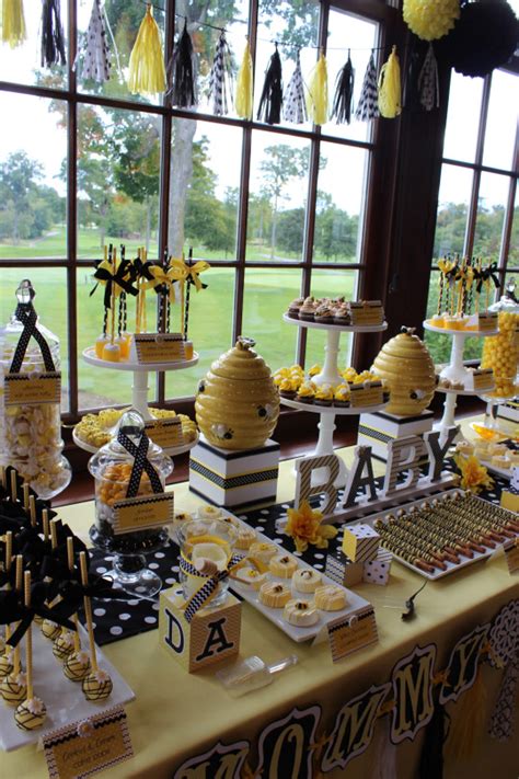 The bumble bee theme fits the bill perfectly! Blissful Bumble Bee Baby Shower - Baby Shower Ideas ...
