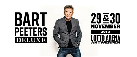 Apr 02, 2020 · bart peeters: Bart Peeters - Deluxe op 29 en 30 november in de Lotto ...