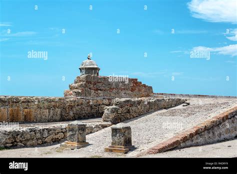 Cartagena Wall And Sky Stock Photo Alamy