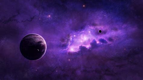 Space Planet Space Art Purple Wallpapers Hd Desktop