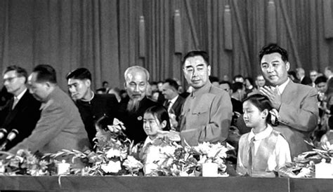 Mao Zedong Ho Chi Minh Zhou Enlai And Kim Il Sung During The 10th