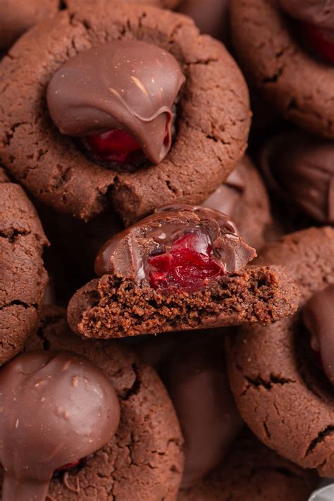 Chocolate Covered Cherry Cookies Recipe Tastes Of Lizzy T