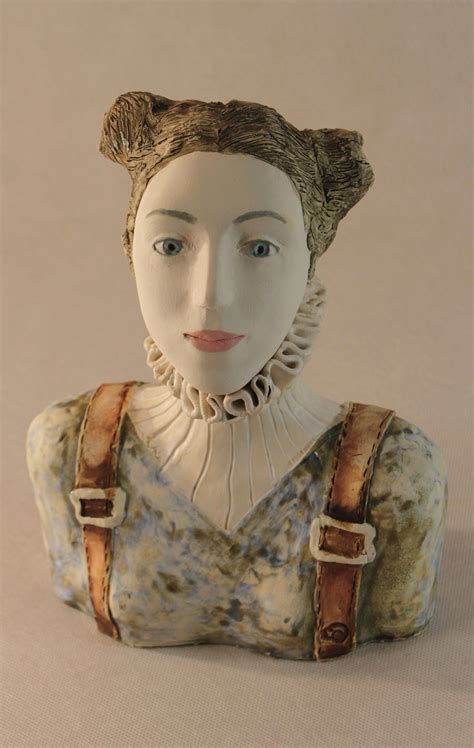 128 Euro Bust Of A Woman Ceramic Sculpture Fine Art Ceramic Art