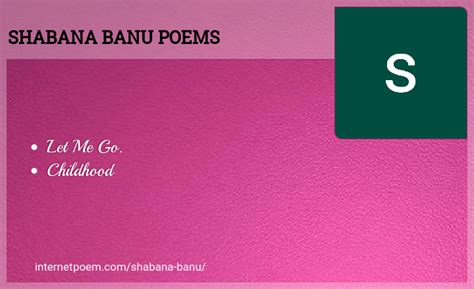 Shabana Banu Poems