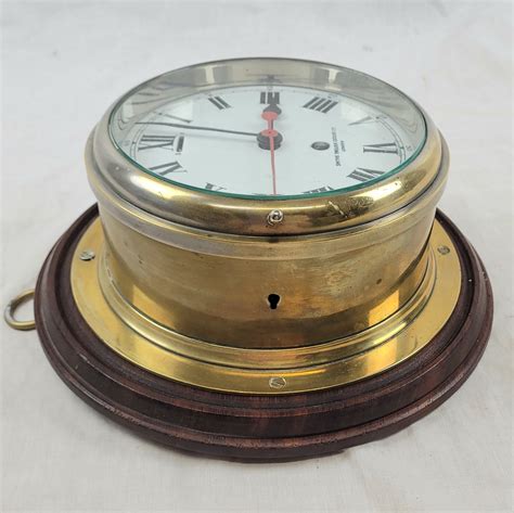 Brass Ships Bulkhead Clock By Smiths English Clocks Ltd Of London