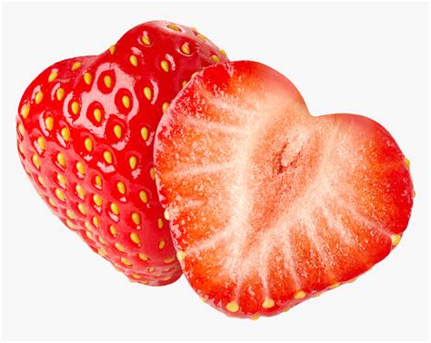 Strawberry Cut In Half Hd Png Download Kindpng