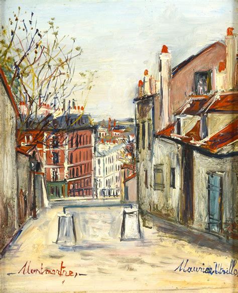 Sold Price Maurice Utrillo 1883 1955 Montmartre Vue De La Rue