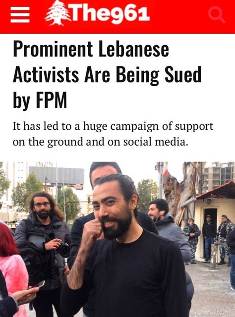 Link News Prominent Lebanese Activists Are Being Sued By Fpm Activists