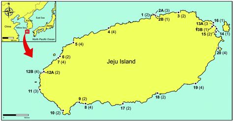 #korea (with images) | jeju. Map of 23 collection sites along the coast of Jeju Island in Korea. The... | Download Scientific ...