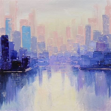 Cityscape Abstract Painting With Acrylics Abstract Painting Painting