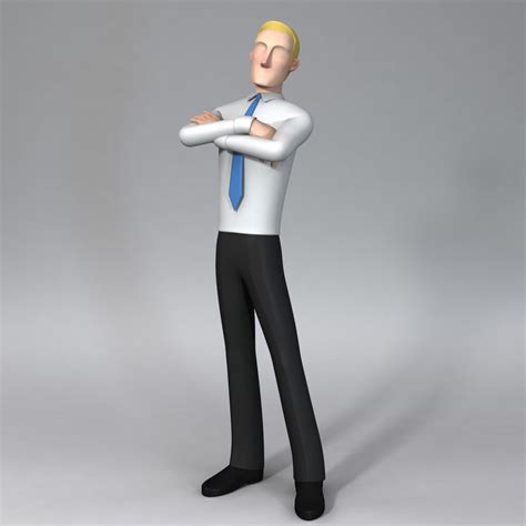 Rigged Generic Cartoon Businessman 3d Model