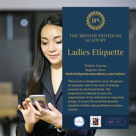 Ladies Etiquette The British Protocol Academy