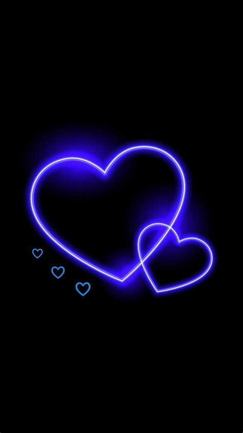 Neon Heart Desktop Wallpaper