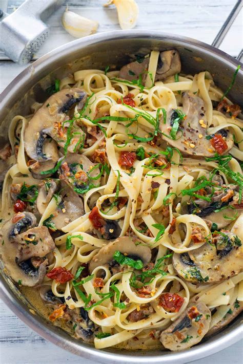 Cream of mushroom soup recipe | easy mushroom soup recipe with detailed photo and video recipe. Creamy, Cheesy, Sun-Dried Tomato and Mushroom Pasta ...