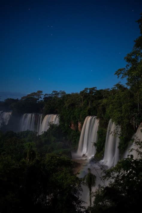Iguazu Falls At Night · Free Stock Photo