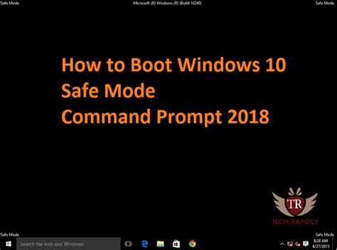How To Boot Windows 10 Safe Mode From Command Prompt 2019 Tech