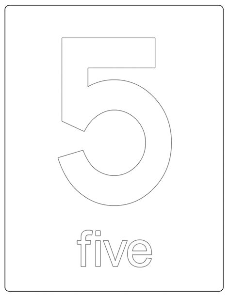 Printable Number 5 Free Printable Numbers Printable Numbers Number Images