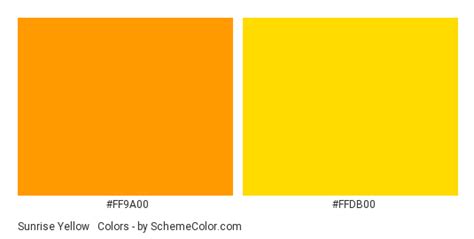 Sunrise Yellow And Orange Color Scheme Orange