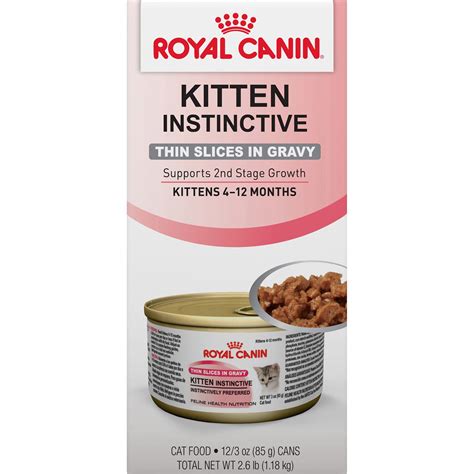 Royal Canin Feline Health Nutrition Kitten Instinctive Thin Slices In Gravy Canned Cat Food 12