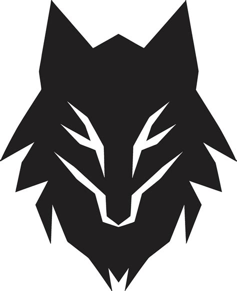 Midnight Howling Wolf Emblem Sleek Black Wolf Logo 32356891 Vector Art