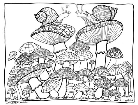 Home patterns in nature coloring pages trippy mushroom coloring page adult. Mushrooms Coloring Pages - Coloring Home