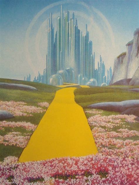 The Emerald City Fromthe Wizard Of Oz Vintage Original Illustration N