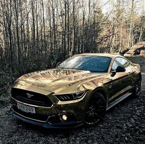 Spider wraps cars trucks atv motorcycle and boats. Gold Chrome Mustang | Dream cars, Mustang, Ford mustang