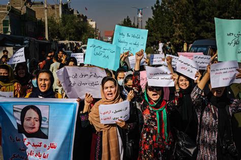 Afghan Women Protest Taliban Rule Npr