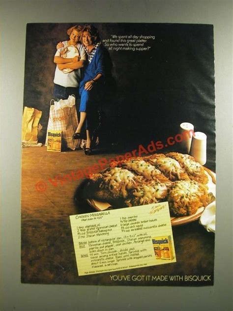 Ec0639 1986 Bisquick Mix Ad Chicken Mozzarella Recipe Mozzarella
