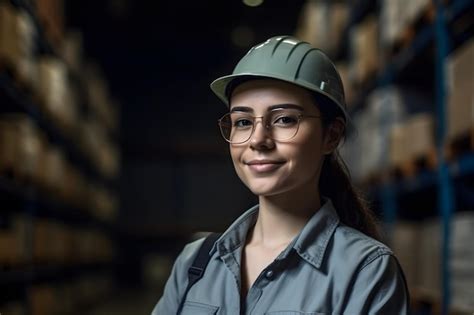 Premium Ai Image Portrait Beatiful Caucasian Woman Worker Supervisor