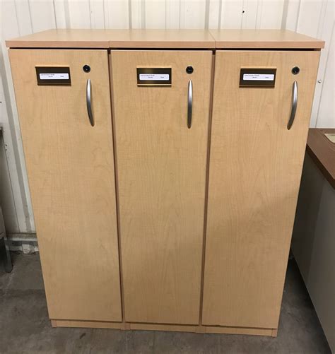 Single Tier Solid Wood 12x165x45 Tall Lockers Used Welter Storage