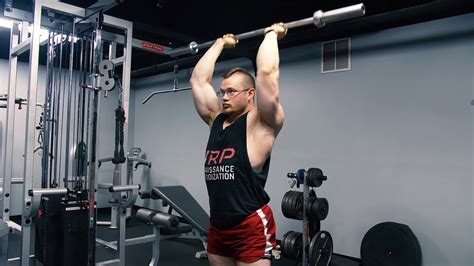 Barbell Triceps Overhead Extension Youtube