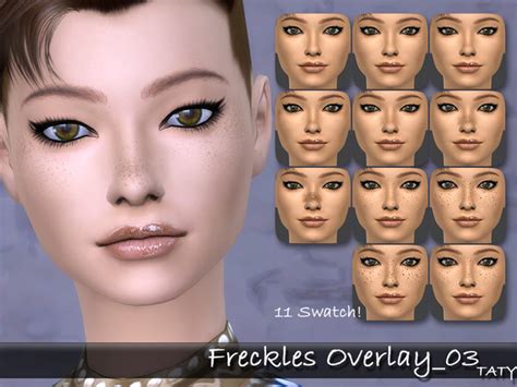 Freckles Overlay 03 By Tatygagg At Tsr Sims 4 Updates