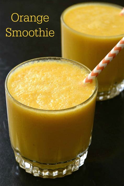 Orange Smoothie Recipe Healthy Refreshing Vegan Drink