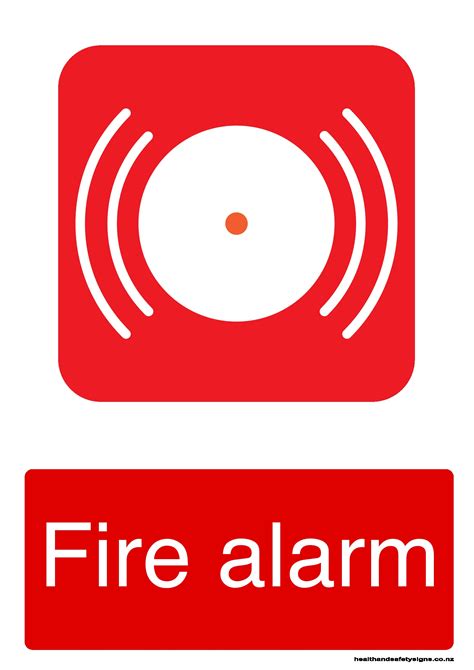 Fire Alarm Red Health And Safety Signs