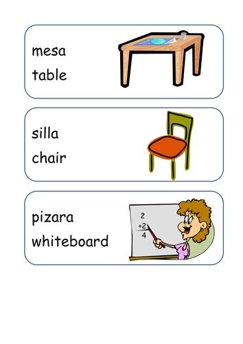 Classroom Labels With Spanish And English By Missn Teaching