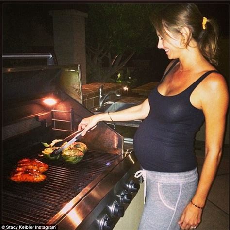 Stacy Keibler Satisfies Her Pregnancy Cravings As She Cooks Treats On