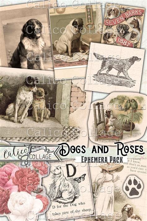 This Ephemera Pack Includes 3 Printable Digital Collage Sheets All The